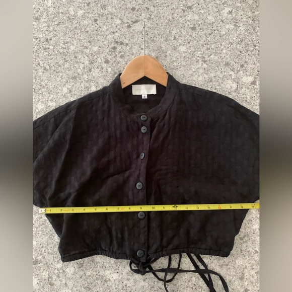 CoreyLynnCalter cropped button down cinched top - Picture 5 of 7